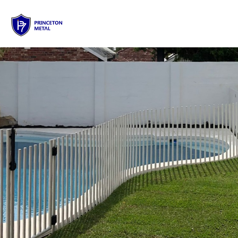 curved aluminium pool fencing