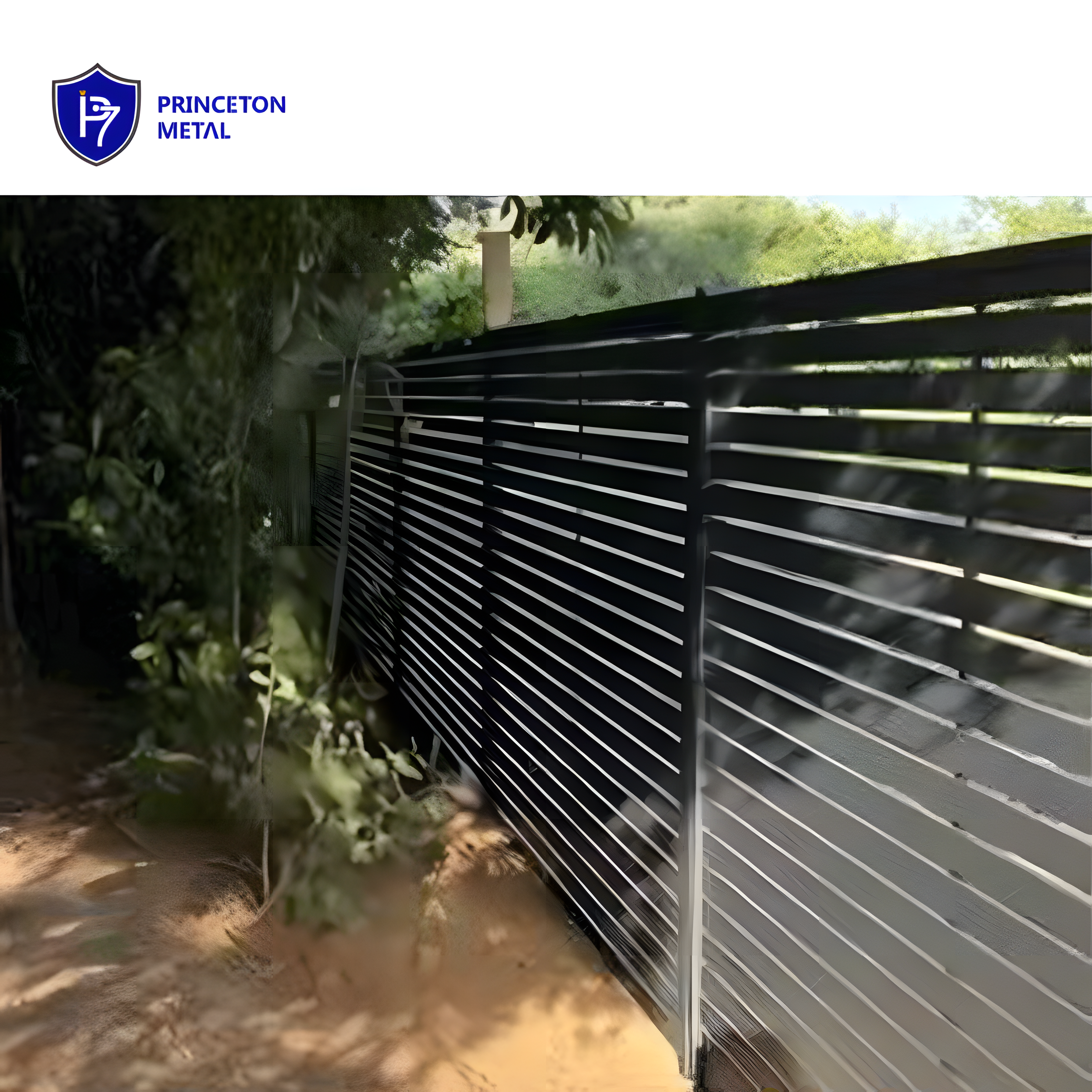 Aluminum Horizontal Slat Privacy Fence Panels